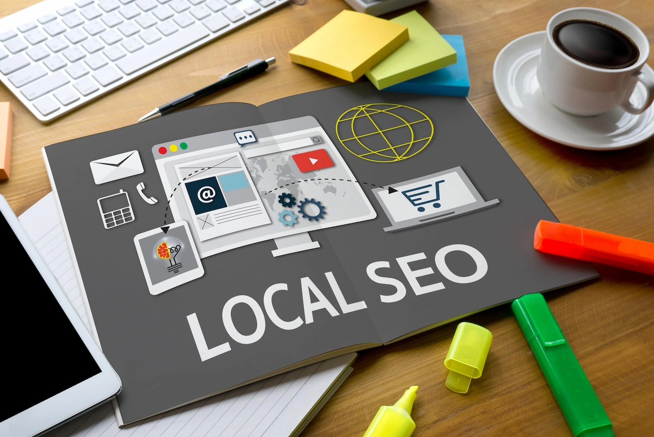 Treasure Coast small business owner reviewing the benefits of local SEO with Trend Digital Marketing