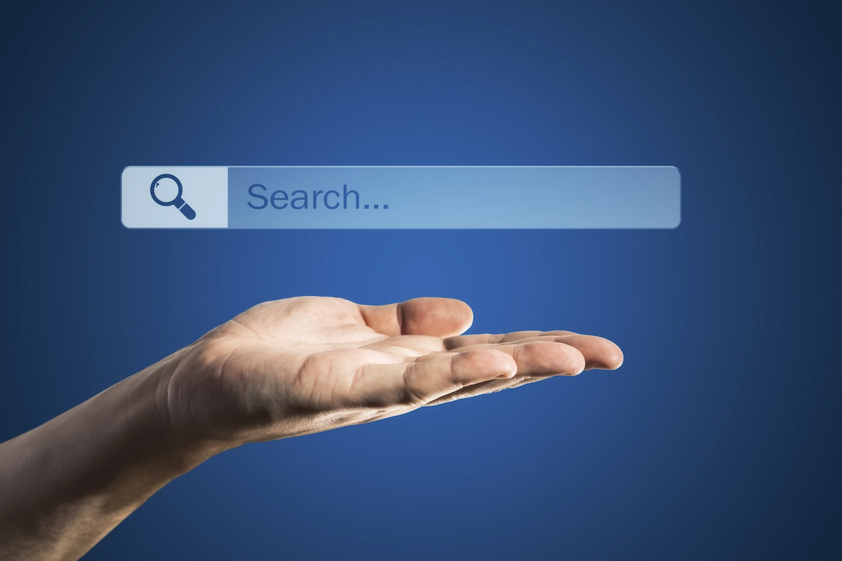 Marketing specialist reviewing search results and keyword rankings for a Treasure Coast business with Trend Digital Marketing