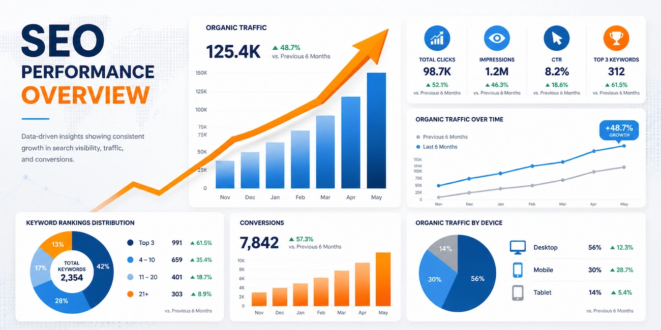 Business owner reviewing my business listing performance dashboard on Google Business Profile